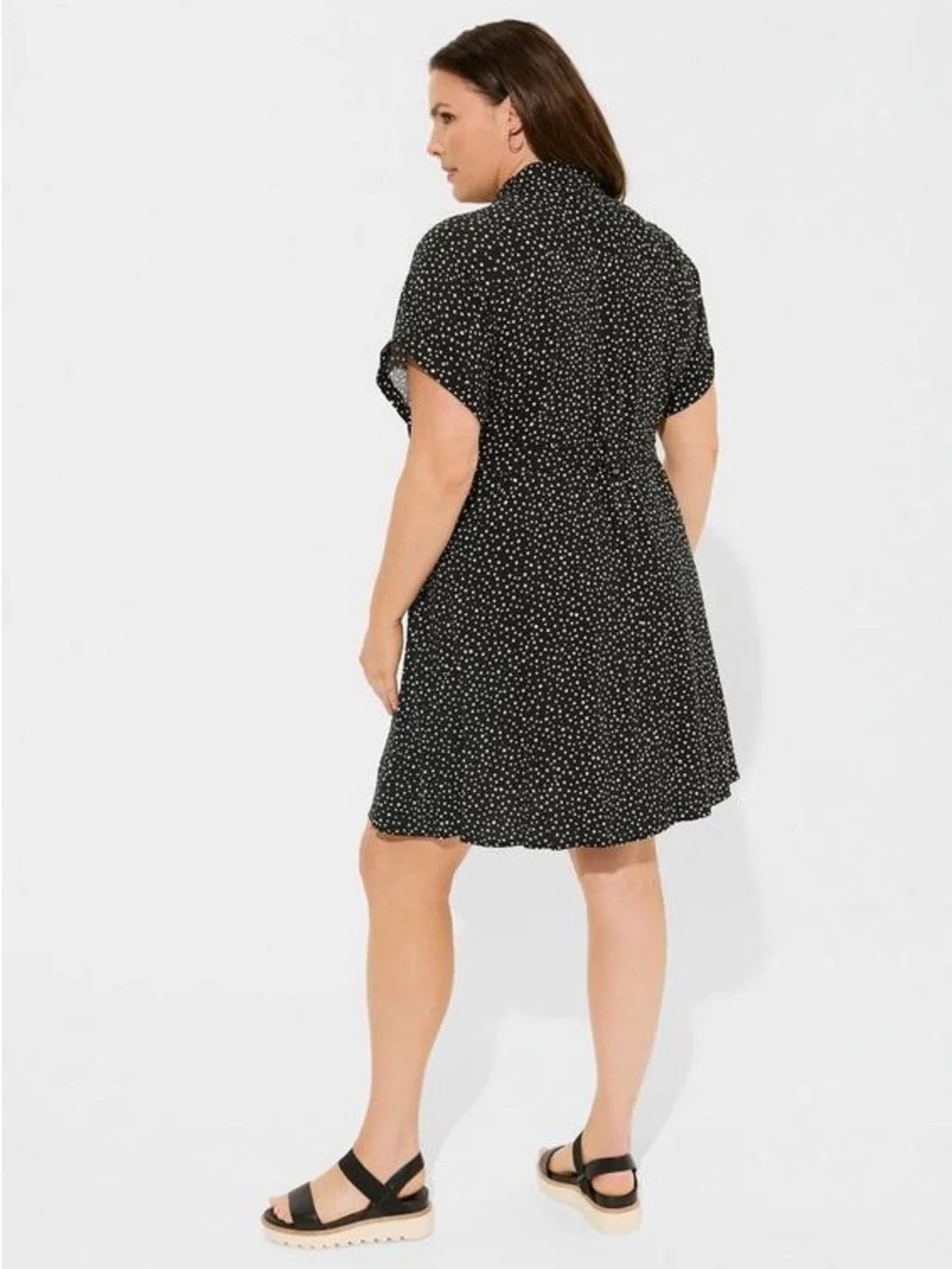 Torrid Rayon Slub Button-Front Collared Dress | 00X